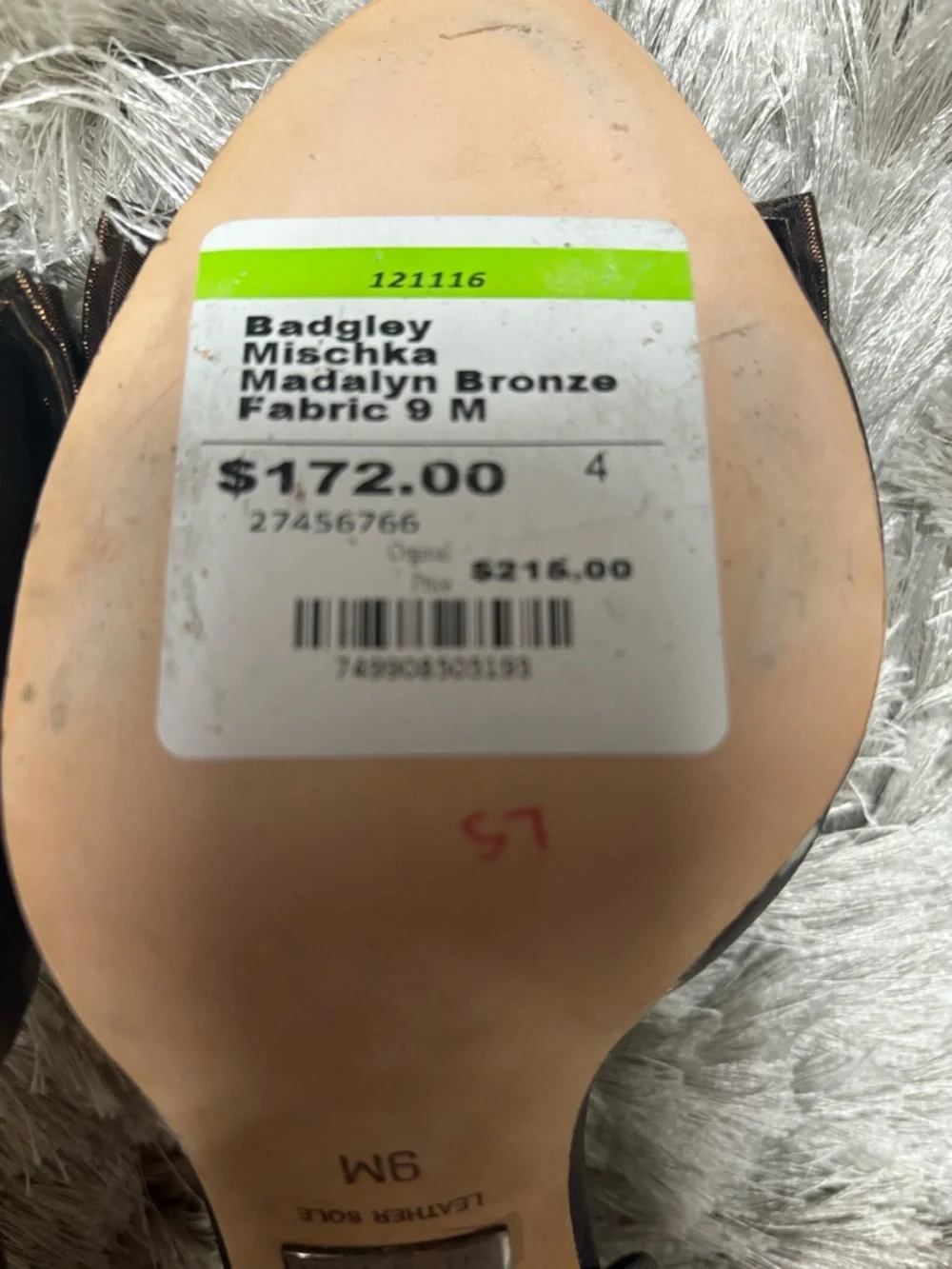 Badgley Mischka Bronze Bow Peep-Toe Women’s Heels Sz 9 - Picture 4 of 5